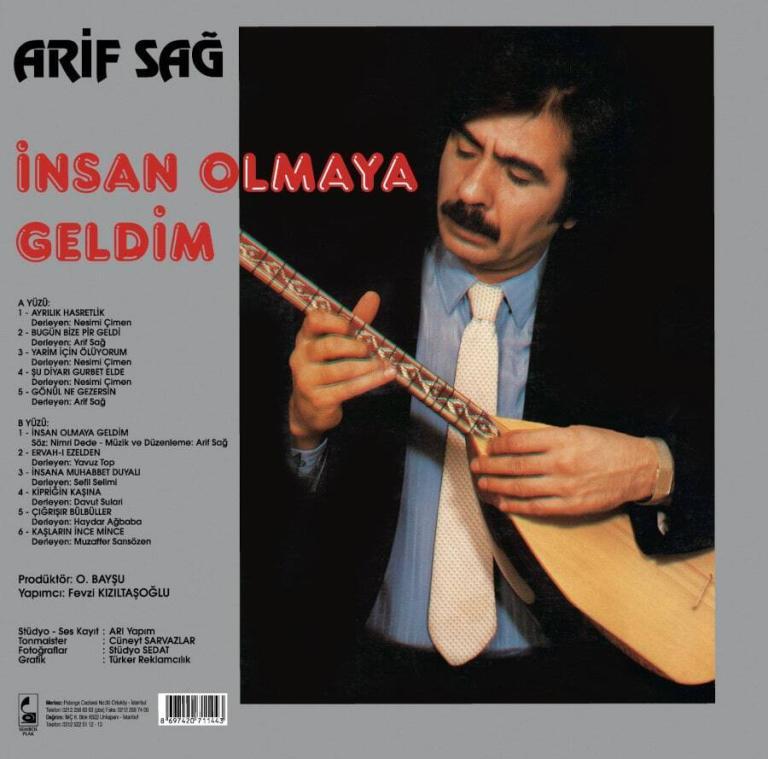 Arif Sag plak - insan olmaya geldim - türkische Schallplatte 2