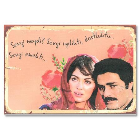 Selvi Boylum - Türkan Soray, Kadir Inanir - Ahsap Poster - Holzposter 1988