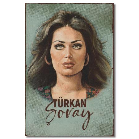 Türkan Soray Ahsap Poster, Holzposter 10220
