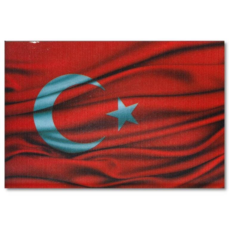 Türk Bayragi Ahsap Poster Holzposter