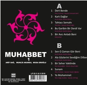 Arif Sag, Musa Eroglu, Muhlis Akarsu, Muhabbet - 1 Schallplatte 2