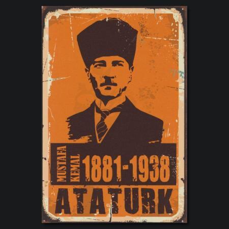 Atatürk Resmi Ahsap Poster Holzbild 1881-1938