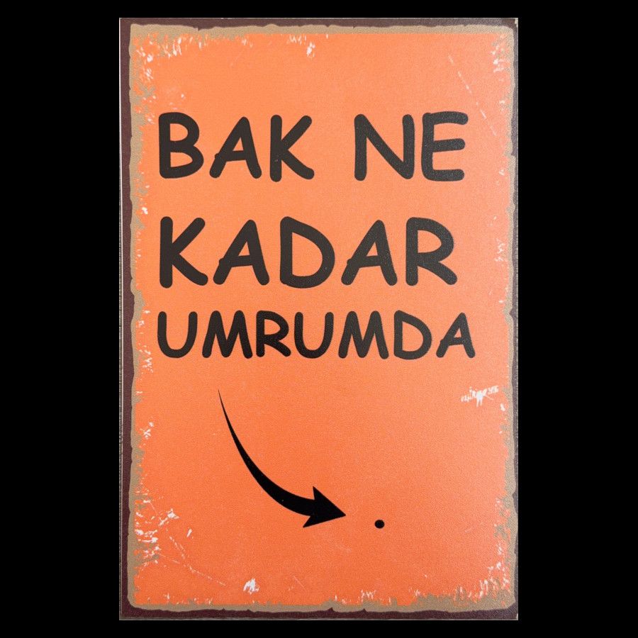 Bak Ne Kadar Umrumda Holzposter