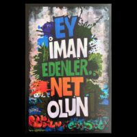 Duvar Resmi Holzposter Ey Iman Edenler