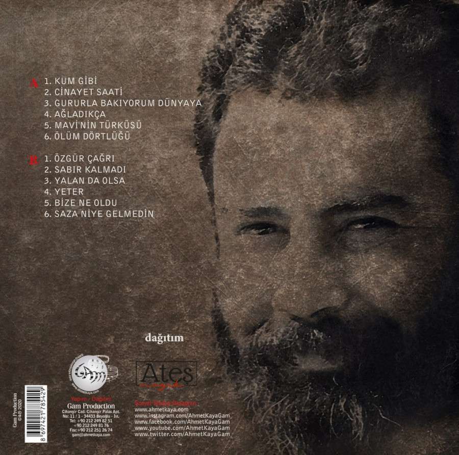 Ahmet Kaya Sarkilarim Daglara - türkische Musik CD 2 Ahmet Kaya Plak türkische Schallplatte Sarkilarim Daglara-2