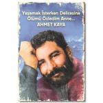 Ahmet Kaya Retro Holzposter - Yasamayi isterken - Wandbild