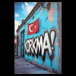 Ahsap Poster Duvar Resmi Korkma