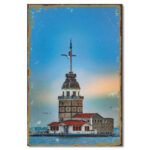 Ahsap Poster Holzposter Kiz Kulesi Istanbul