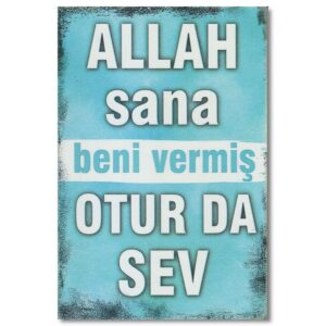 Allaha sana beni vermis holzposter resim 10126