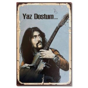 Baris Manco Ahsap Poster, Resim, Holzposter yaz dostum