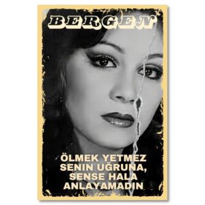 Bergen Ölmek Yetmez Ahsap Poster Holzbild