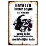 Cem Karaca Resim Holzposter, Ahsap Poster Hayatta hicbir seyim