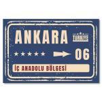 Duvar Resmi Ahsap Poster - Holzposter - Ankara