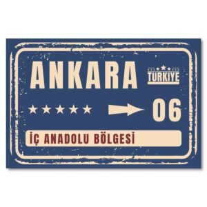 Duvar Resmi Ahsap Poster - Holzposter - Ankara