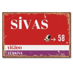 Duvar Resmi Ahsap Poster - Holzposter - Sivas Yigido