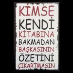 Duvar Yazisi Ahsap Kimse Kendi Kitabina Bakmadan