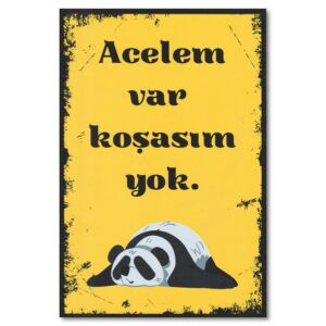 Duvar Yazisi Poster Acelem Var Kosasim Yok Wandbild