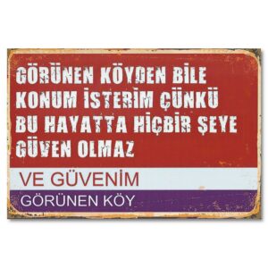 Duvar Yazisi Poster Görünen Köy