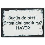 Duvar yazisi - bugün de bitti, akıllandık mi?