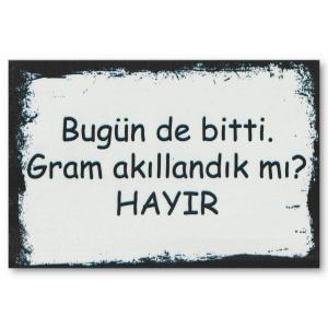 Duvar yazisi - bugün de bitti, akıllandık mi?