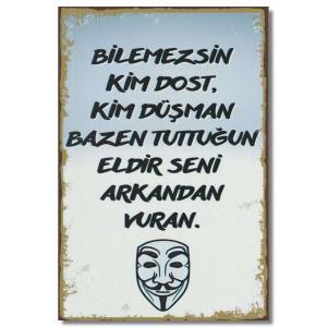 Duvar Yazisi "Bilemezsin" Ahsap Resim - Wandbild
