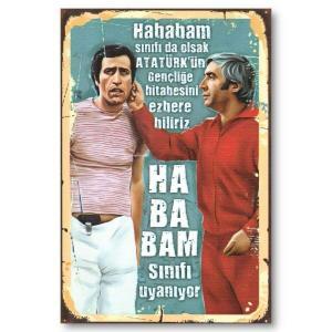 Hababam Sinifi Ahsap Poster - Kemal Sunal - Sener Sen