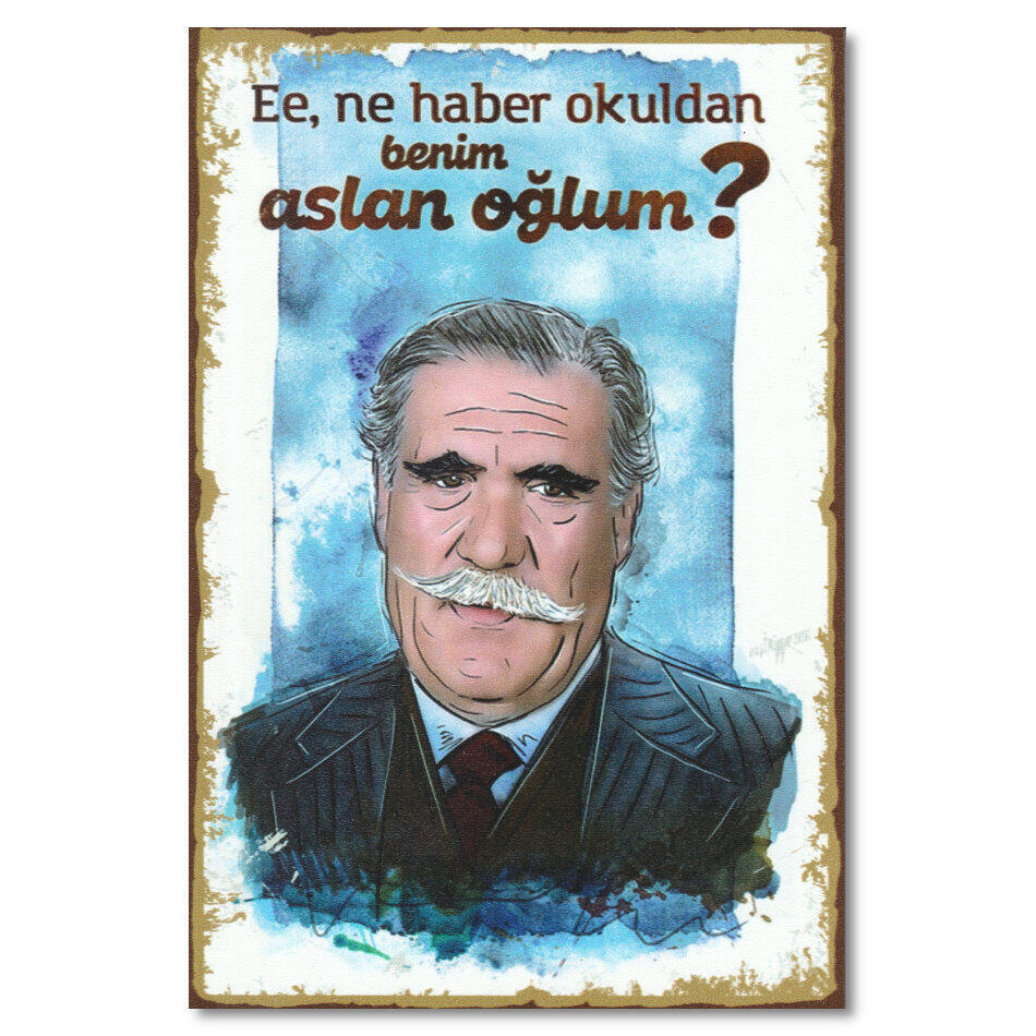 Hulusi Kentmen "Aslan oğlum" Holzposter - Ahsap Resim