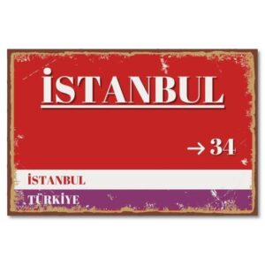 Istanbul Duvar Resmi Ahsap Poster - Holzposter