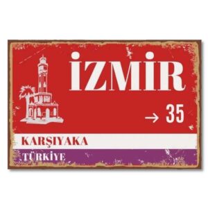 Izmir Duvar Resmi Ahsap Poster - Holzposter