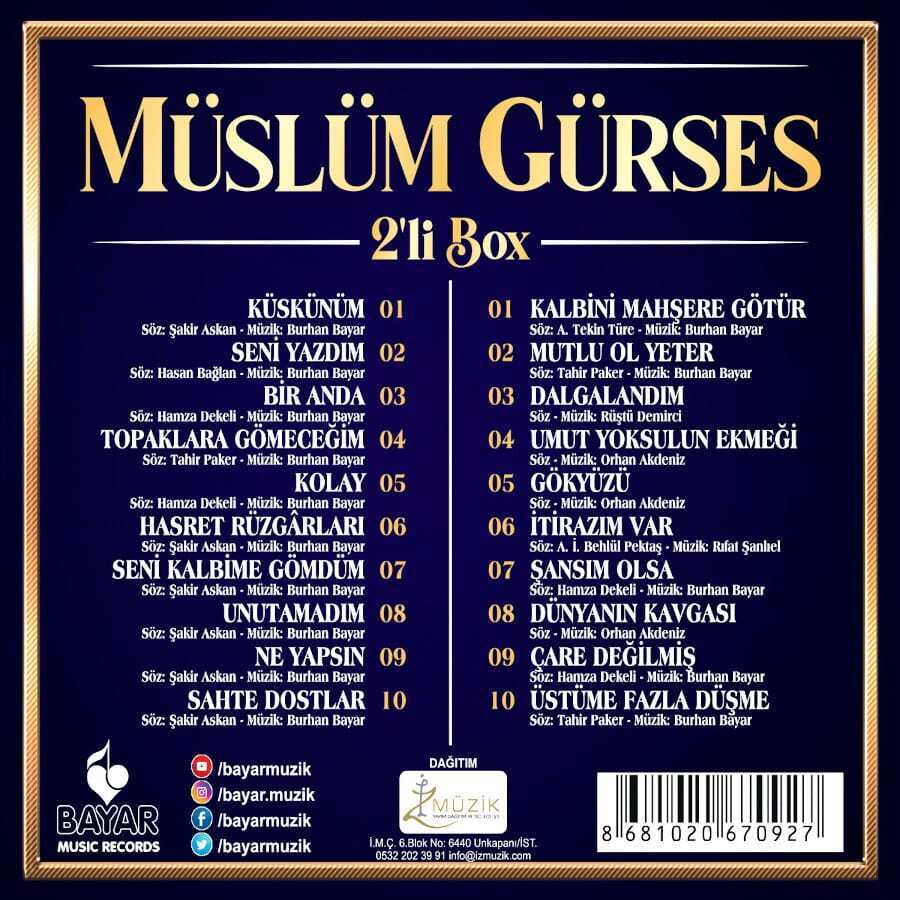 Müslüm Gürses Küskünüm-Mutlu ol yeter CD -2