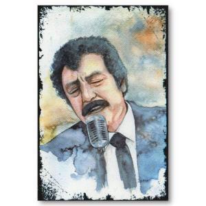 Müslüm Gürses Wandbild - Retro Holzposter