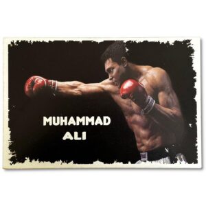 Muhammed Ali Duvar Resmi Holz Bild -3