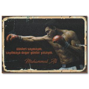 Muhammed Ali Duvar Resmi Holz Bild