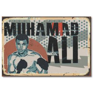 Muhammed Ali Duvar Resmi Holz Bild -2