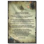 Seyh Edebali Nasihat Holzposter - Ahsap Resim