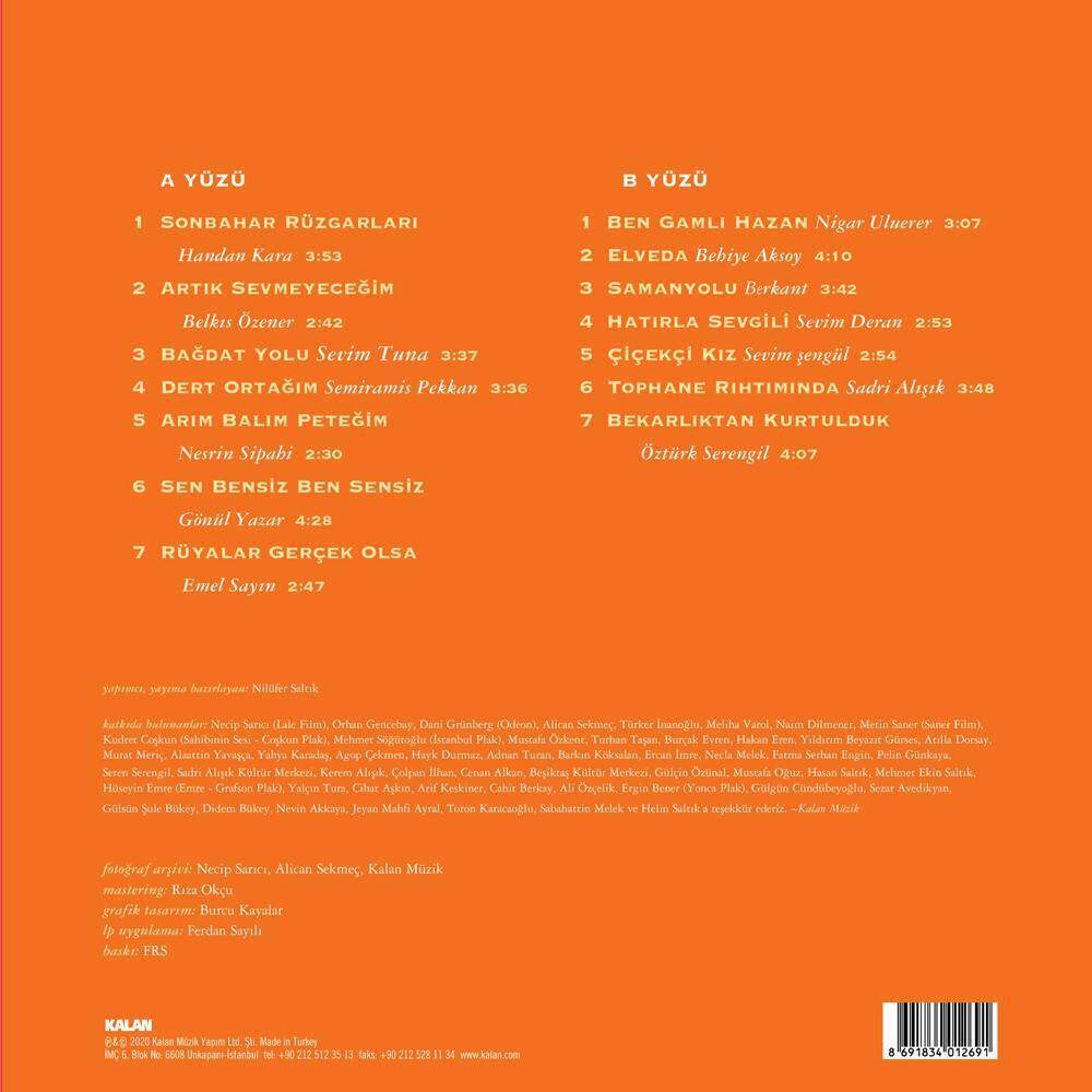 Yeşilçam Şarkıları 2 artik sevmeyecegim türkische schallplatte-2