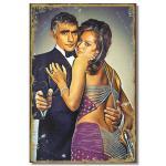 Yilmaz Güney Türkan Soray Retro Holzposter Wandbild