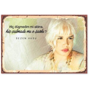 Sezen Aksu Nostalji Resim Holzposter, Ahsap Poster-1914