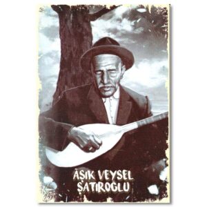 Asik Veysel Nostalji Resim Holzposter, Ahsap Poster