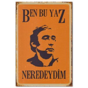 Sener Sen Badi Ekrem Poster Ahsap Resim | Holzposter 10897