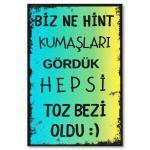 Duvar Resmi Ahsap Poster Hint Kumasi