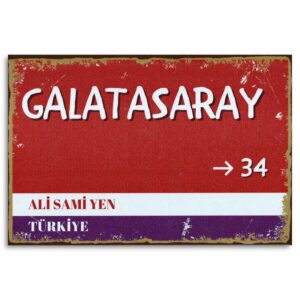 duvar resmi galatasaray sokagi ahsap poster