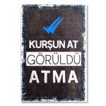 Duvar Yazilari - Görüldü Atma - Nostalji Ahsap Resim - Holzbild