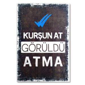 Duvar Yazilari - Görüldü Atma - Nostalji Ahsap Resim - Holzbild