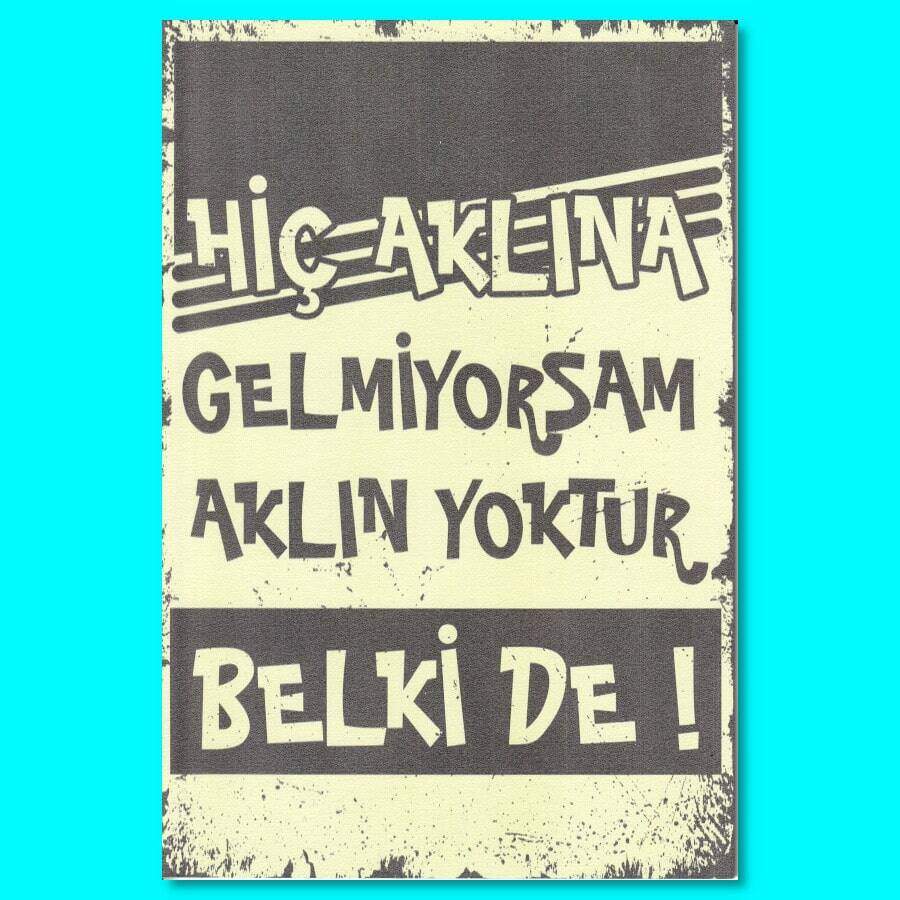 Carin Saati mi olur Duvar Yazisi Holzposter 11261