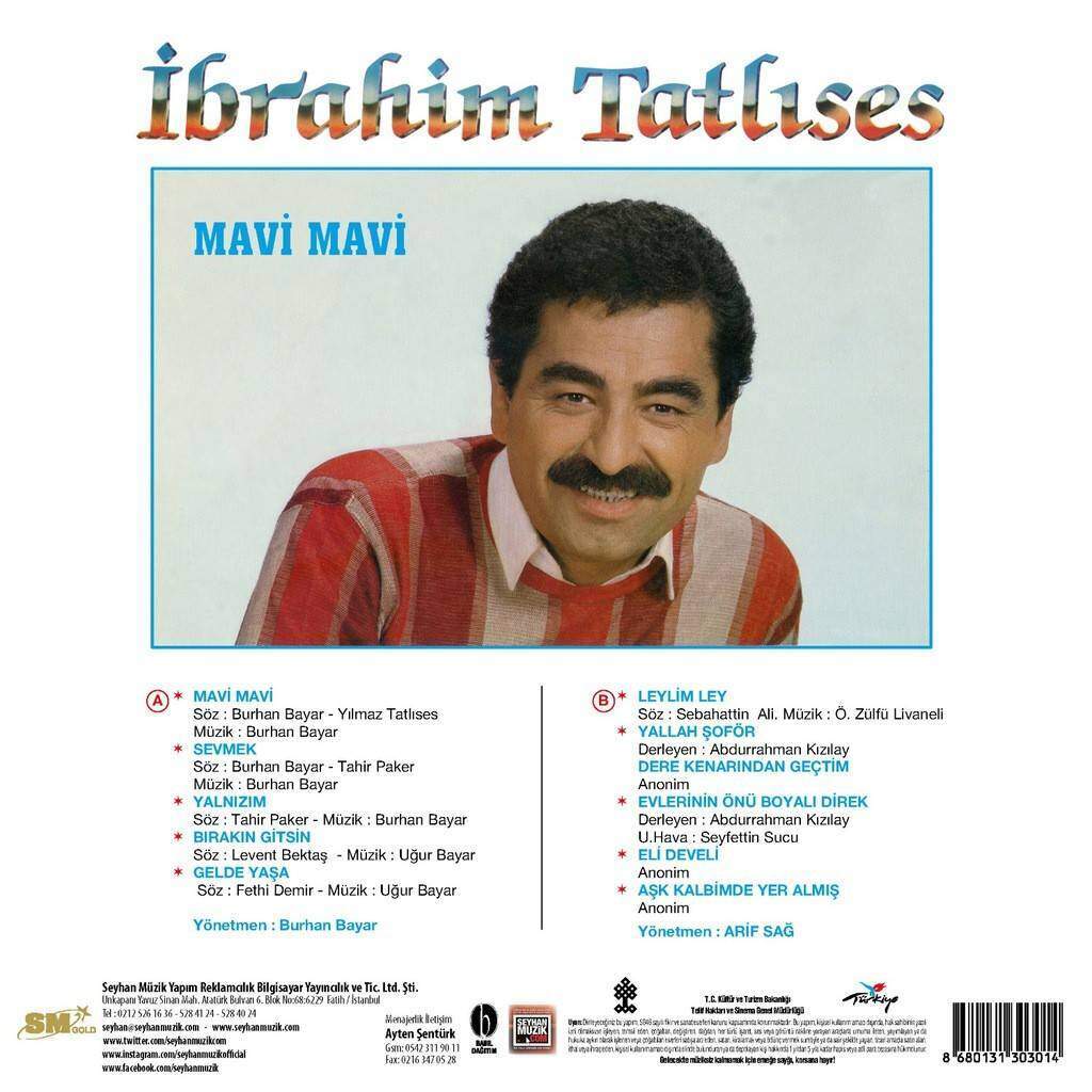 Ibrahim Tatlises Mavi Mavi - türkische musik CD 2 ibrahim tatlises mavi mavi türkische schallplatte -2