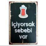 Cay - Duvar yazisi - Ahsap Poster - Holz