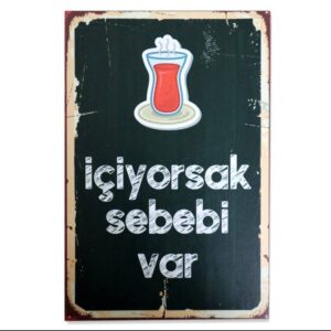 Cay - Duvar yazisi - Ahsap Poster - Holz