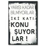 Bilmiyorlar, Konuşuyorlar, Duvar Yazısı Ahsap Poster | Holzposter 11120