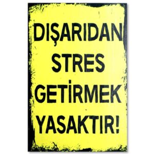 Duvari Yazıları - Stres - Holzposter | Ahsap Resim